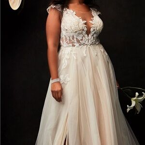 Galina Wedding Dress - White and Cream